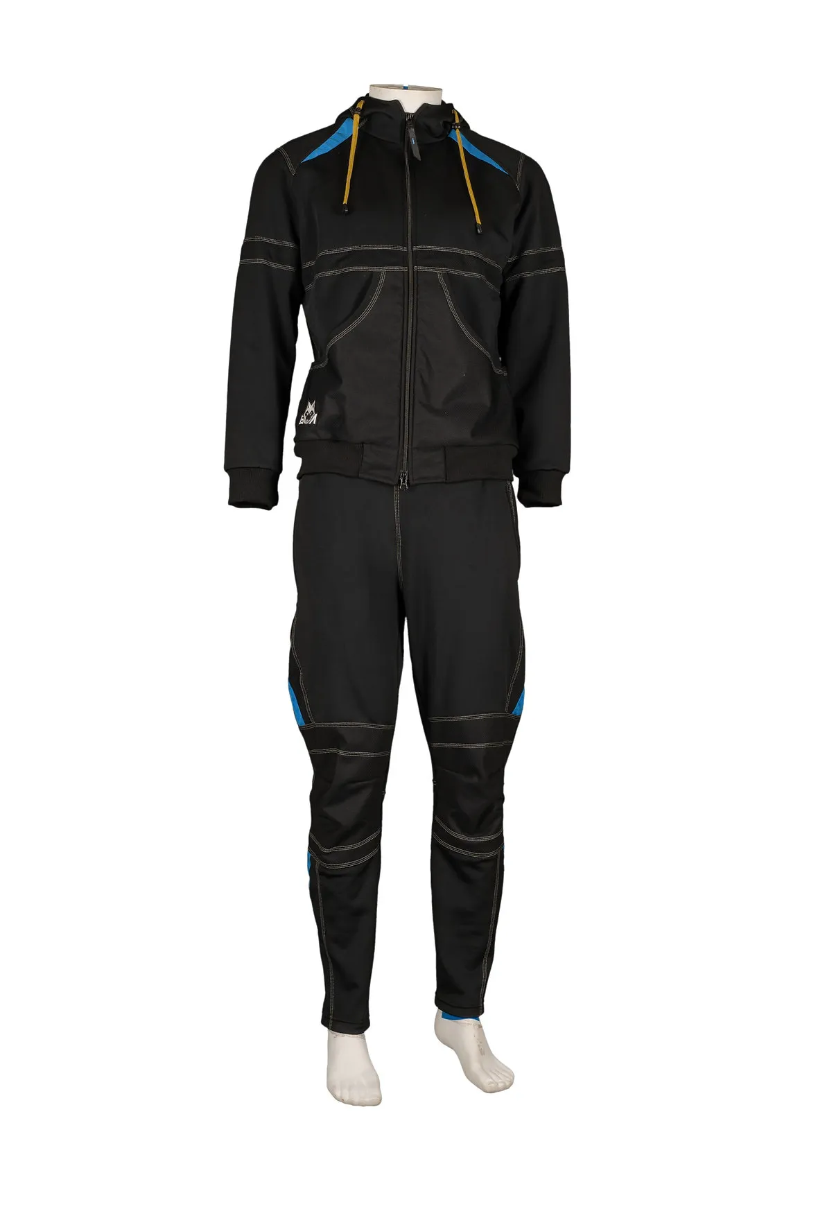 Tuta maglia e pantalone nero unisex per addestratori cinofili